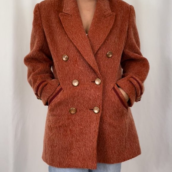 Rust Brushed Coat - Picture 6 of 6